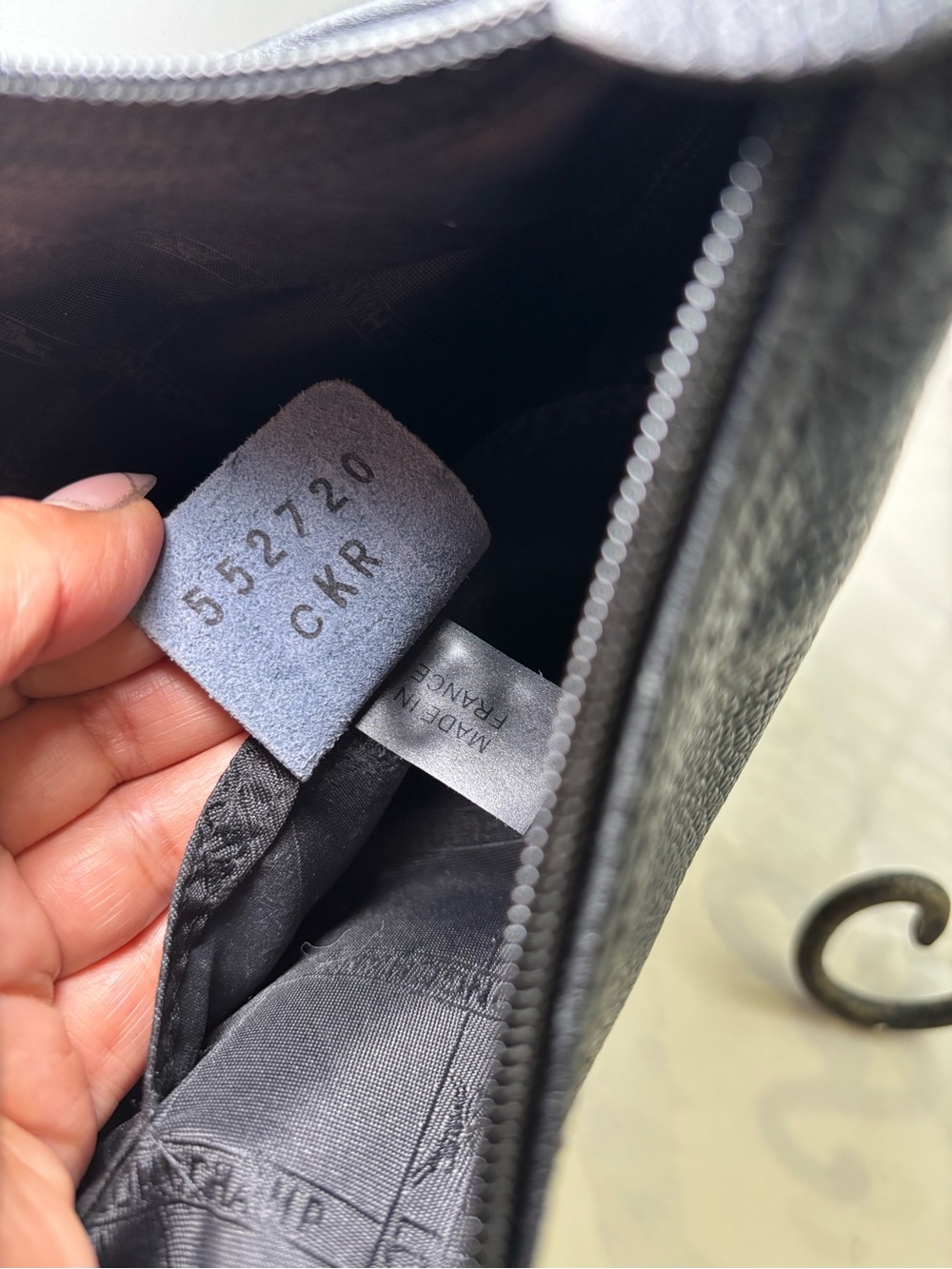β¨ Longchamp Vintage Black Pebbled Leather Hobo Shoulder Bag France Classic Y2K β¨ - Picture 9 of 11